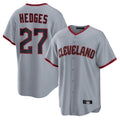 Friene C.Guardians #27 Austin Hedges Player Gray Home Game Stitched Jerseys