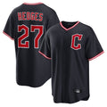 Friene C.Guardians #27 Austin Hedges Player Navy Game Home Stitched Jerseys