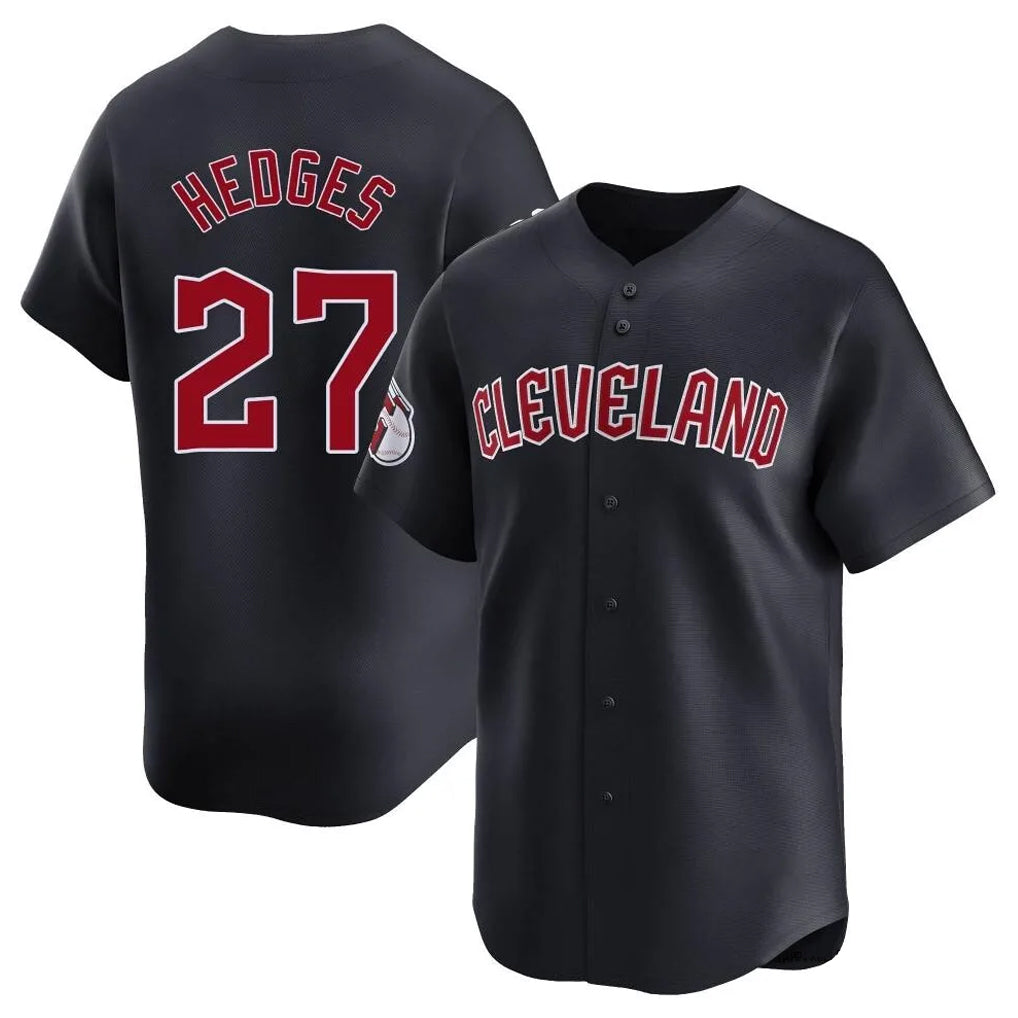 Friene C.Guardians #27 Austin Hedges Player Navy Limited Home Game Stitched Jerseys
