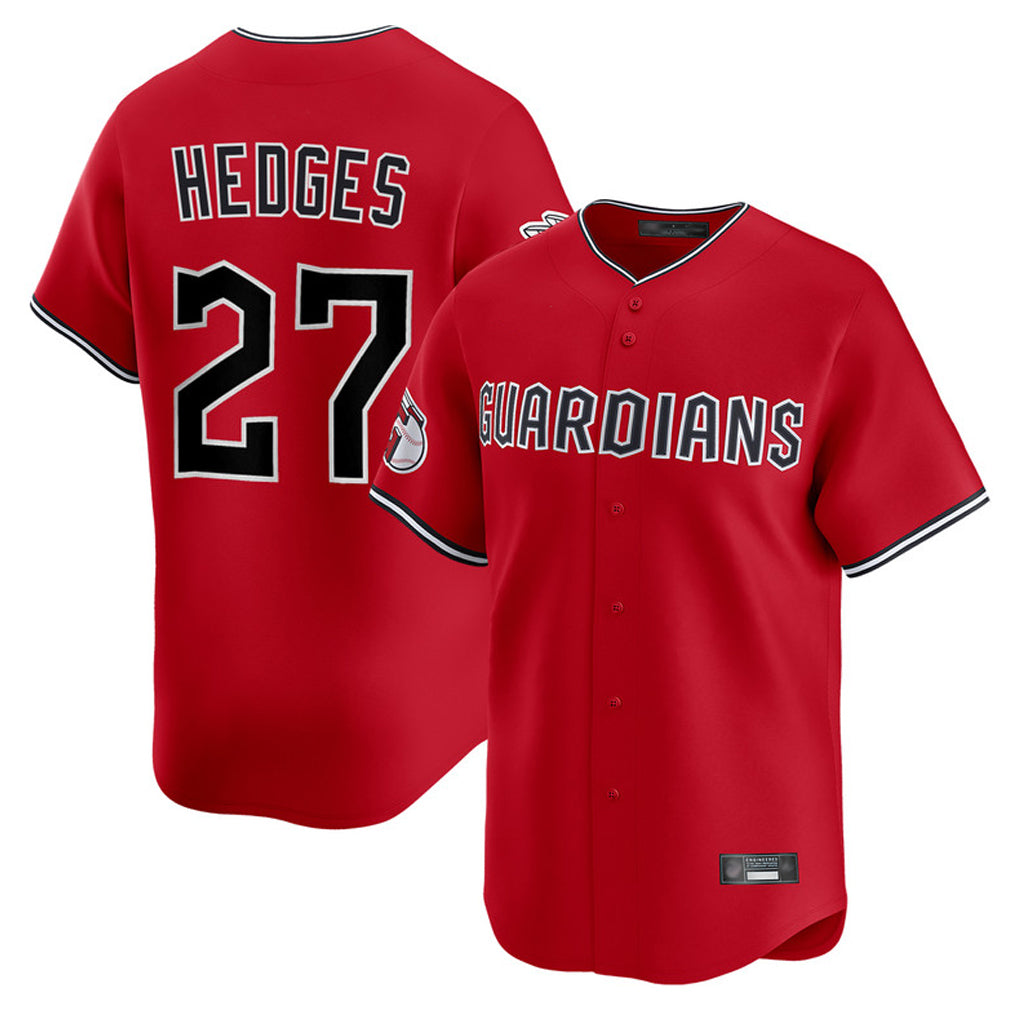 Friene C.Guardians #27 Austin Hedges Player Red Limited Home Stitched Jerseys