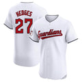 Friene C.Guardians #27 Austin Hedges Player White Limited Elite Home Stitched Jerseys