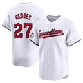 Friene C.Guardians #27 Austin Hedges Player White Limited Home Stitched Jerseys