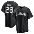 Friene C.Guardians #28 Tanner Bibee Player Black Home Game Stitched Jerseys