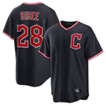 Friene C.Guardians #28 Tanner Bibee Player Navy Home Game Stitched Jerseys
