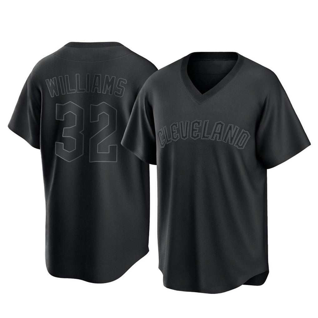 Friene C.Guardians #32 Gavin Williams Player Black T-shirt Home Game Stitched Jerseys