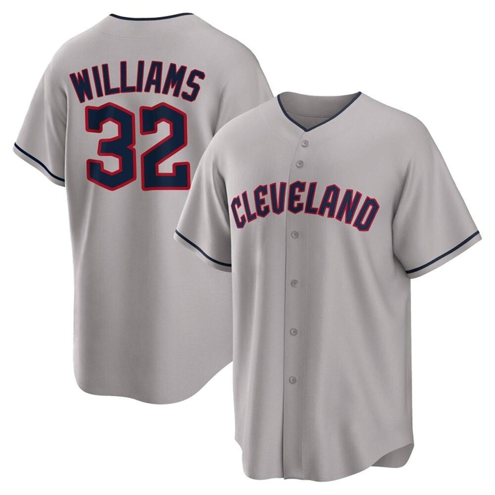 Friene C.Guardians #32 Gavin Williams Player Gray Game Home Stitched Jerseys