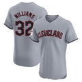 Friene C.Guardians #32 Gavin Williams Player Gray Road Limited Elite Home Stitched Jerseys