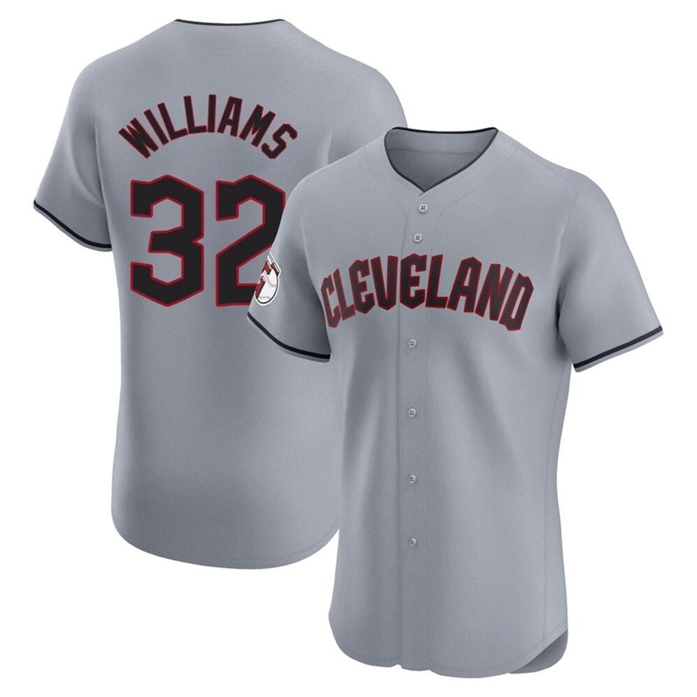 Friene C.Guardians #32 Gavin Williams Player Gray Road Limited Elite Home Stitched Jerseys