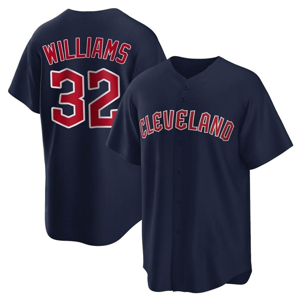 Friene C.Guardians #32 Gavin Williams Player Navy Game Home Stitched Jerseys