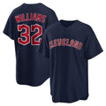 Friene C.Guardians #32 Gavin Williams Player Navy Game Home Stitched Jerseys