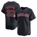 Friene C.Guardians #32 Gavin Williams Player Navy Limited Home Game Stitched Jerseys