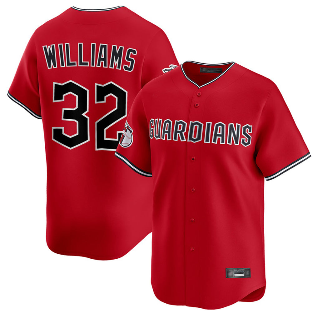 Friene C.Guardians #32 Gavin Williams Player Red Limited Home Stitched Jerseys