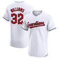 Friene C.Guardians #32 Gavin Williams Player White Limited Elite Home Stitched Jerseys