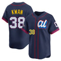 Friene C.Guardians #38 Steven Kwan Player Navy American League All-Star Edition Limited Home Stitched Jerseys