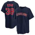 Friene C.Guardians #38 Steven Kwan Player Navy Game Home Stitched Jerseys