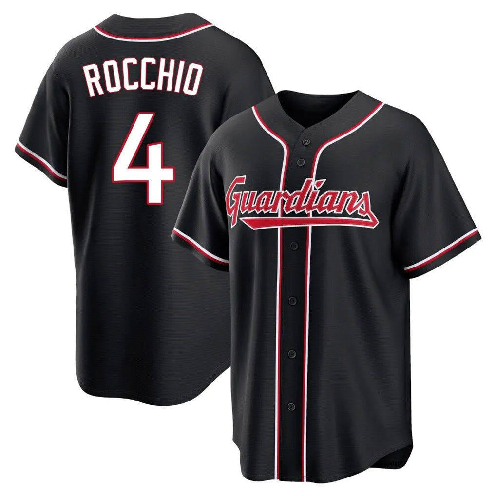 Friene C.Guardians #4 Brayan Rocchio Player Black Fashion Out Home Game Stitched Jerseys