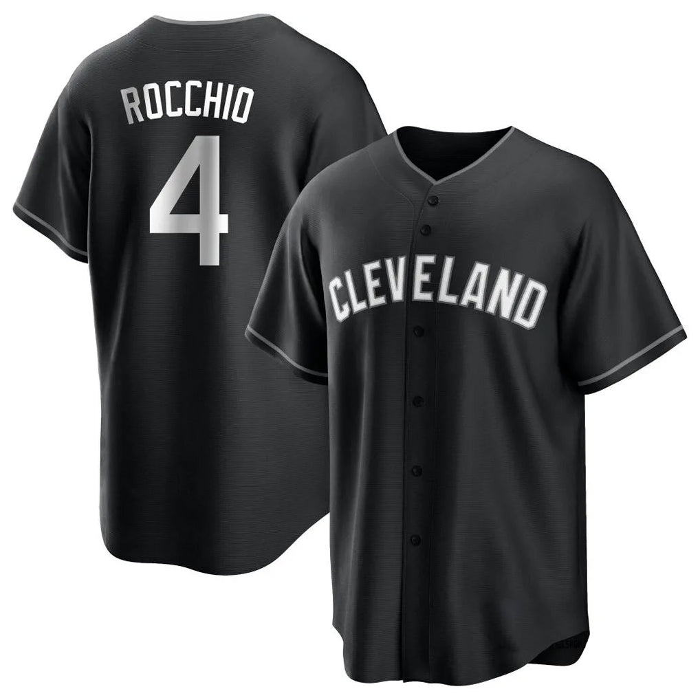 Friene C.Guardians #4 Brayan Rocchio Player Black Home Game Stitched Jerseys