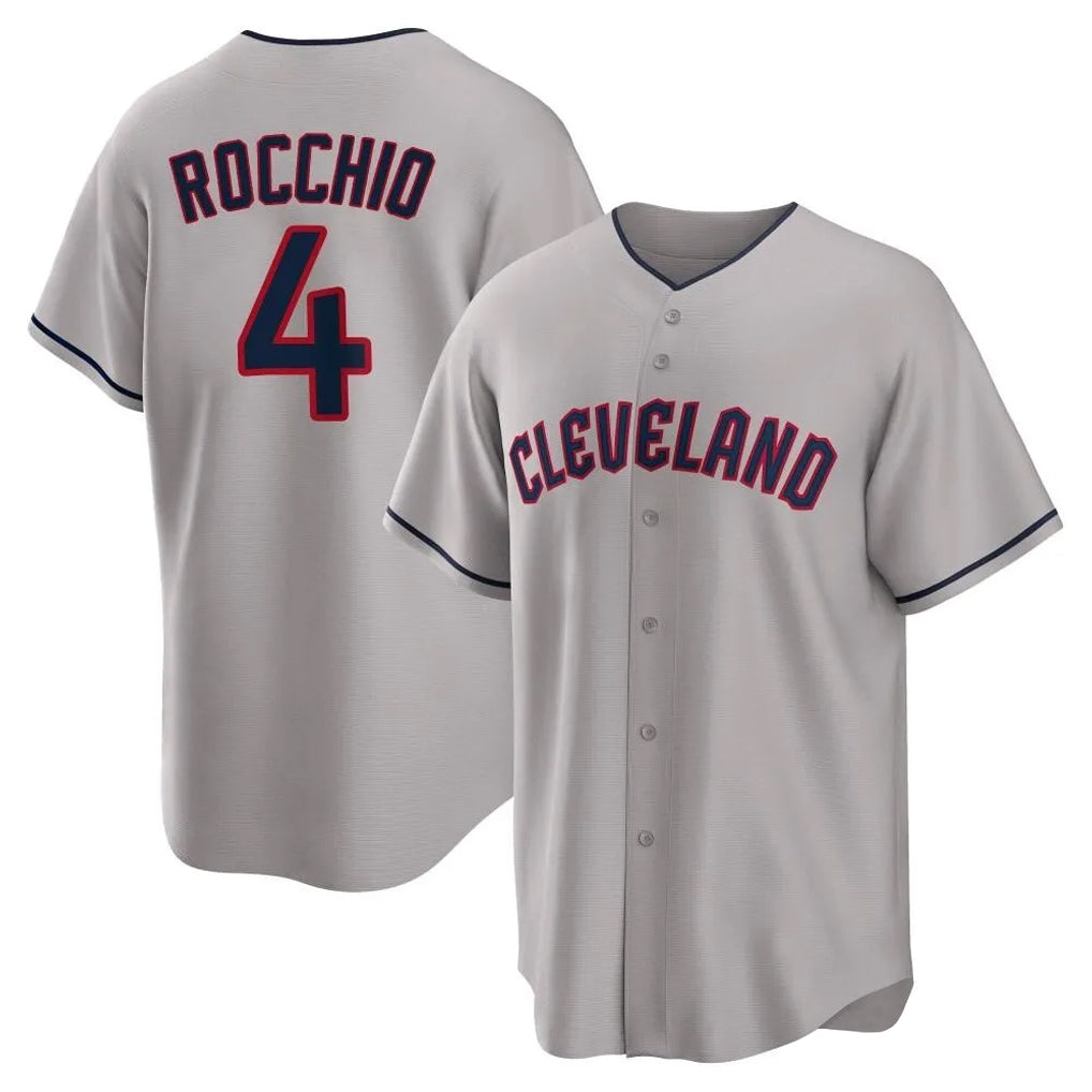 Friene C.Guardians #4 Brayan Rocchio Player Gray Game Home Stitched Jerseys