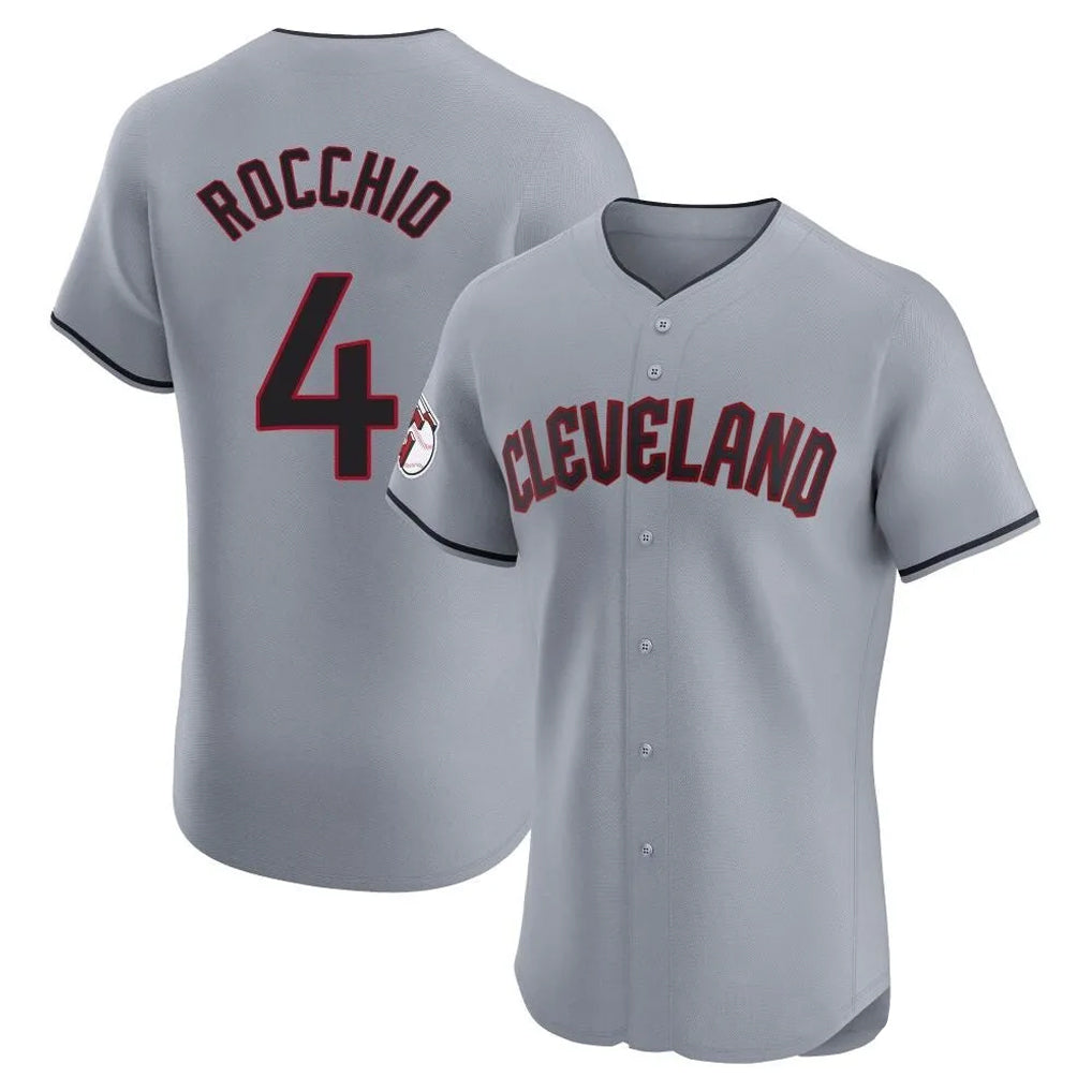 Friene C.Guardians #4 Brayan Rocchio Player Gray Road Limited Elite Home Stitched Jerseys