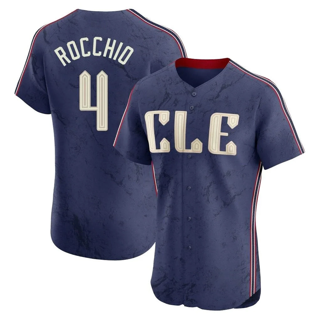 Friene C.Guardians #4 Brayan Rocchio Player Navy City Connect Limited Elite Home Stitched Jerseys
