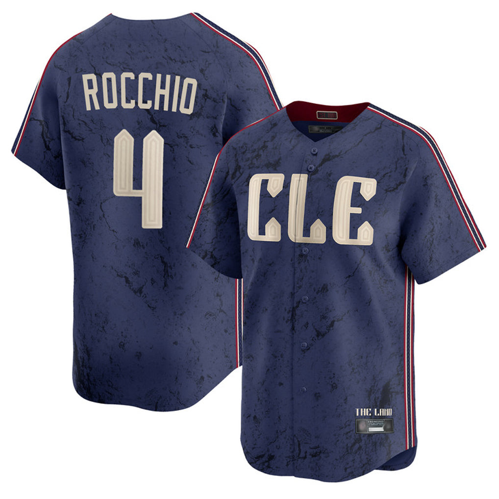 Friene C.Guardians #4 Brayan Rocchio Player Navy City Connect Limited Home Stitched Jerseys