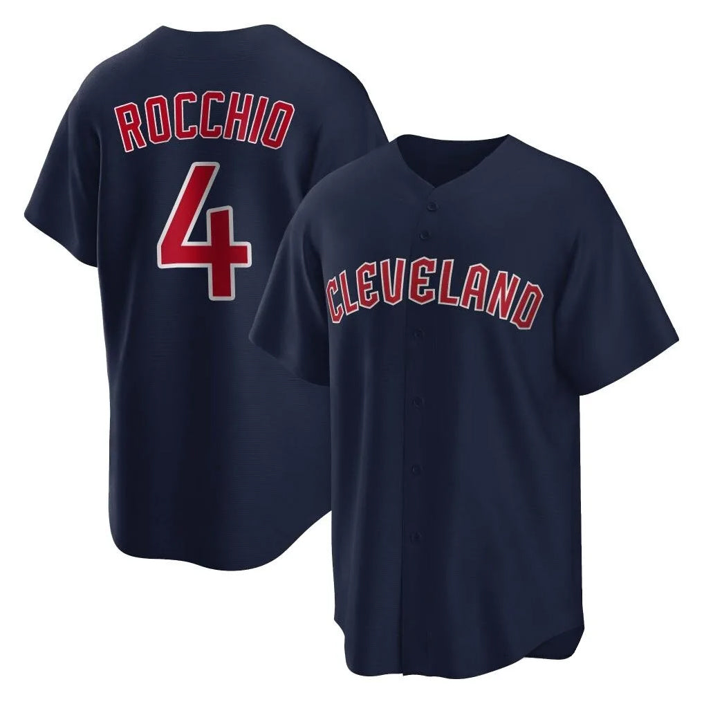 Friene C.Guardians #4 Brayan Rocchio Player Navy Game Home Stitched Jerseys