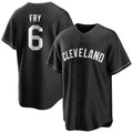 Friene C.Guardians #6 David Fry Player Black Fashion Out Home Game Stitched Jerseys