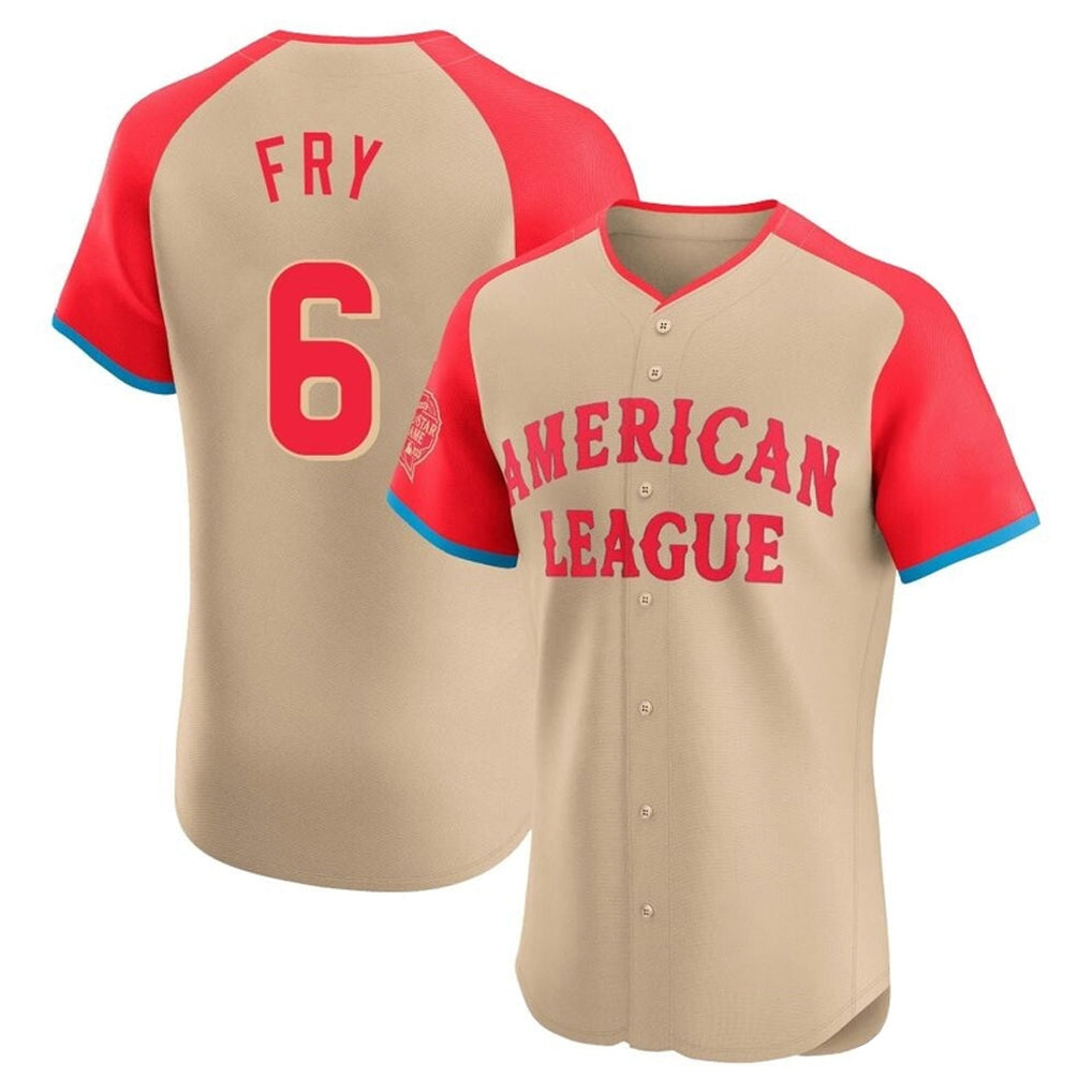 Friene C.Guardians #6 David Fry Player Cream American League All-Star Limited Elite Home Stitched Jerseys