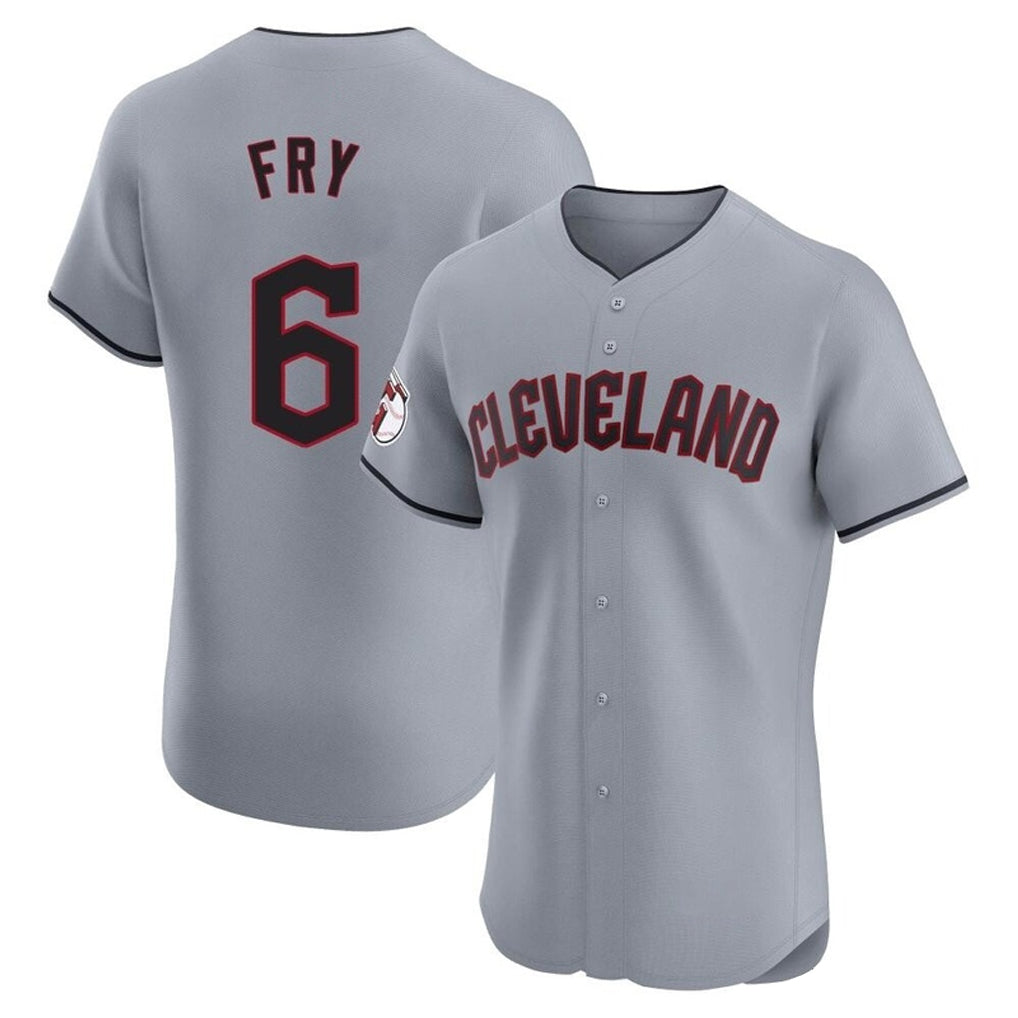 Friene C.Guardians #6 David Fry Player Gray Road Limited Elite Home Stitched Jerseys