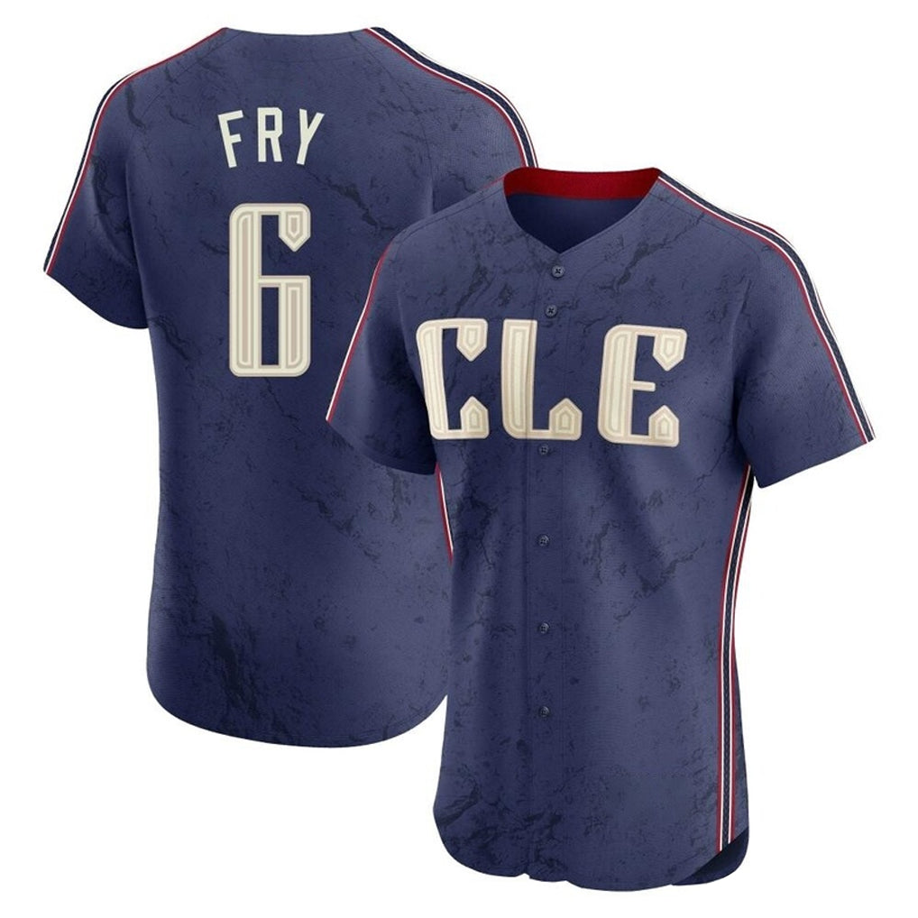 Friene C.Guardians #6 David Fry Player Navy City Connect Limited Elite Home Stitched Jerseys