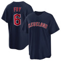 Friene C.Guardians #6 David Fry Player Navy Game Home Stitched Jerseys