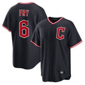 Friene C.Guardians #6 David Fry Player Navy Home Game Stitched Jerseys