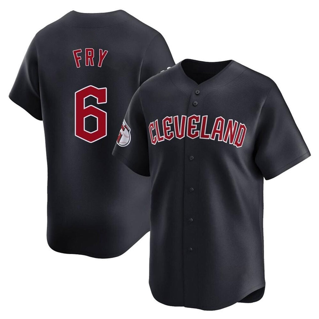 Friene C.Guardians #6 David Fry Player Navy Limited Home Game Stitched Jerseys