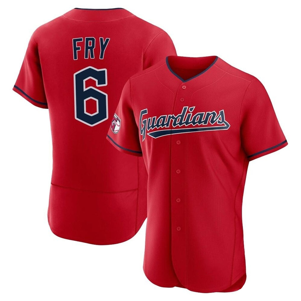 Friene C.Guardians #6 David Fry Player Red Limited Elite Home Stitched Jerseys