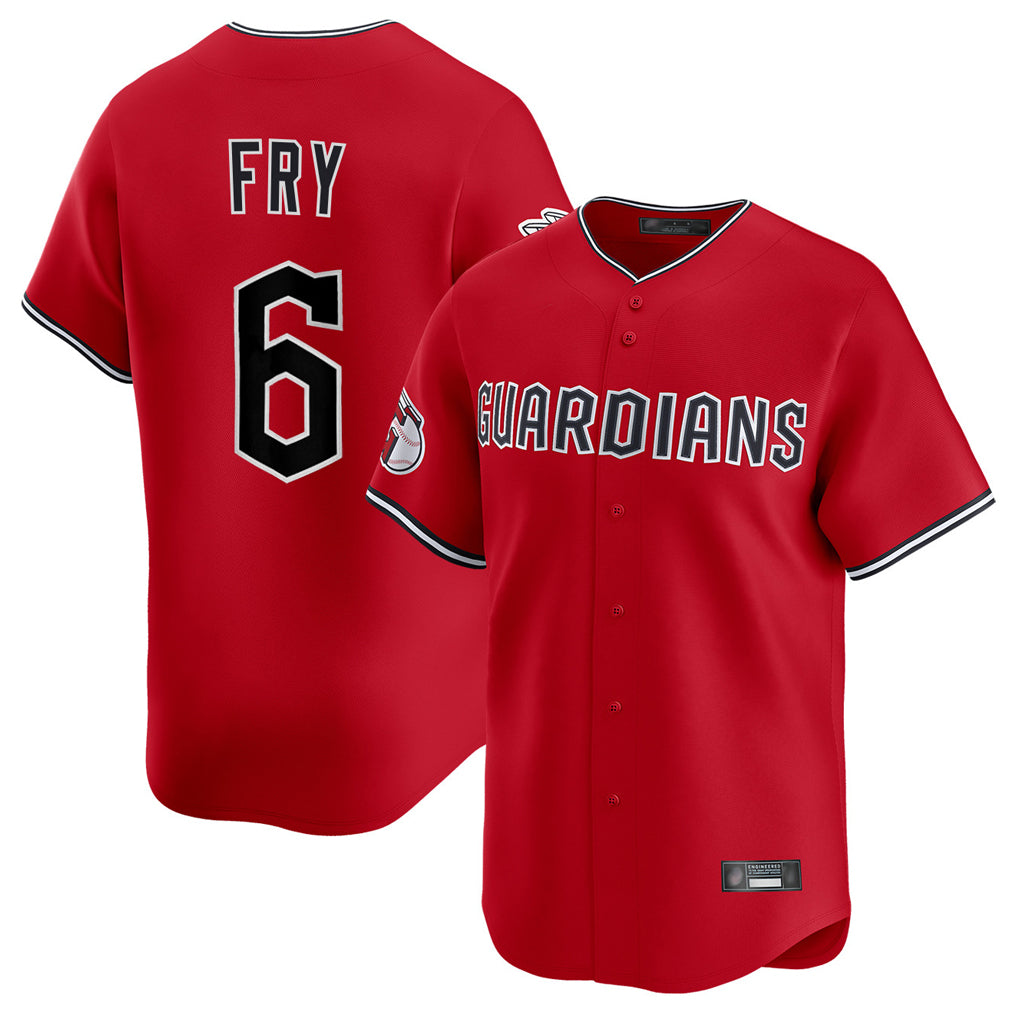 Friene C.Guardians #6 David Fry Player Red Limited Home Stitched Jerseys
