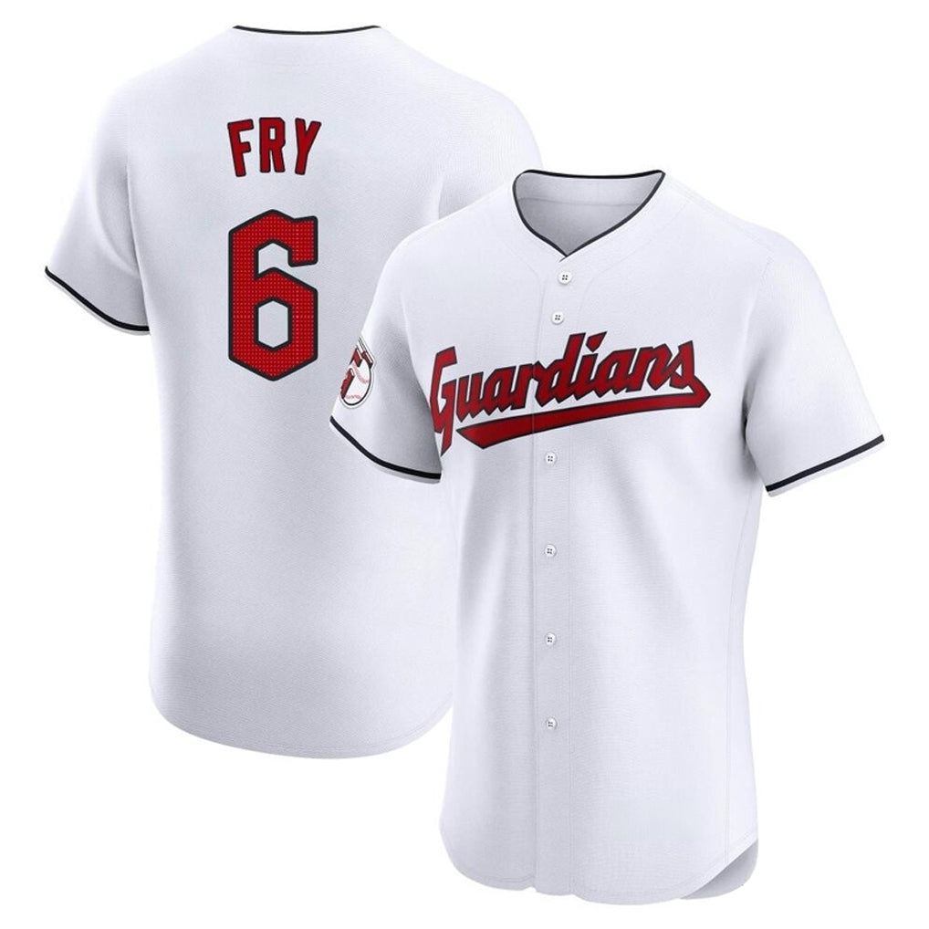 Friene C.Guardians #6 David Fry Player White Limited Elite Home Stitched Jerseys