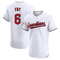 Friene C.Guardians #6 David Fry Player White Limited Elite Home Stitched Jerseys