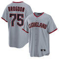 Friene C.Guardians #75 Connor Brogdon Player Gray Home Game Stitched Jerseys