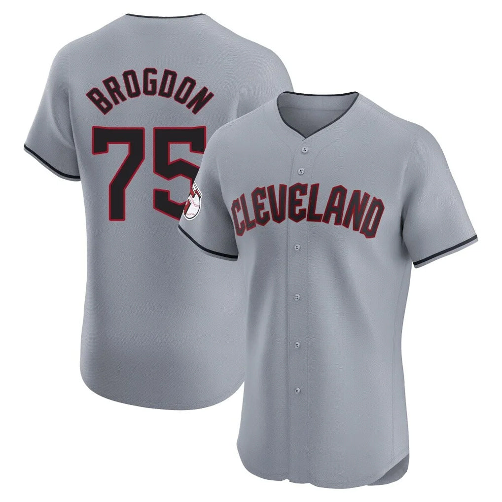 Friene C.Guardians #75 Connor Brogdon Player Gray Road Limited Elite Home Stitched Jerseys