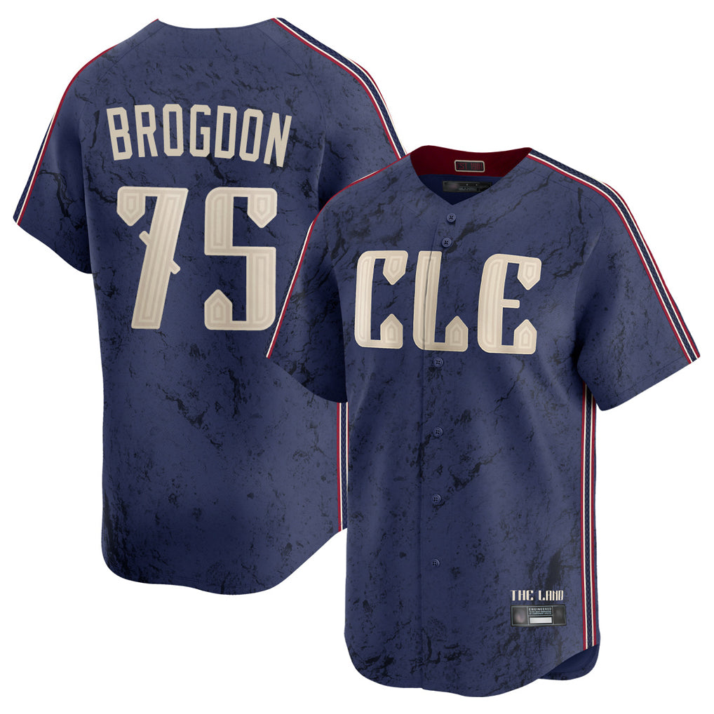 Friene C.Guardians #75 Connor Brogdon Player Navy City Connect Limited Home Stitched Jerseys