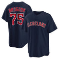 Friene C.Guardians #75 Connor Brogdon Player Navy Game Home Stitched Jerseys
