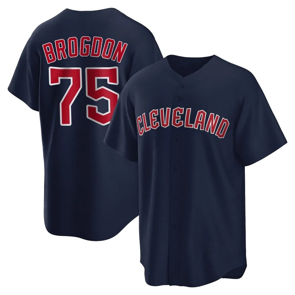 Friene C.Guardians #75 Connor Brogdon Player Navy Game Home Stitched Jerseys