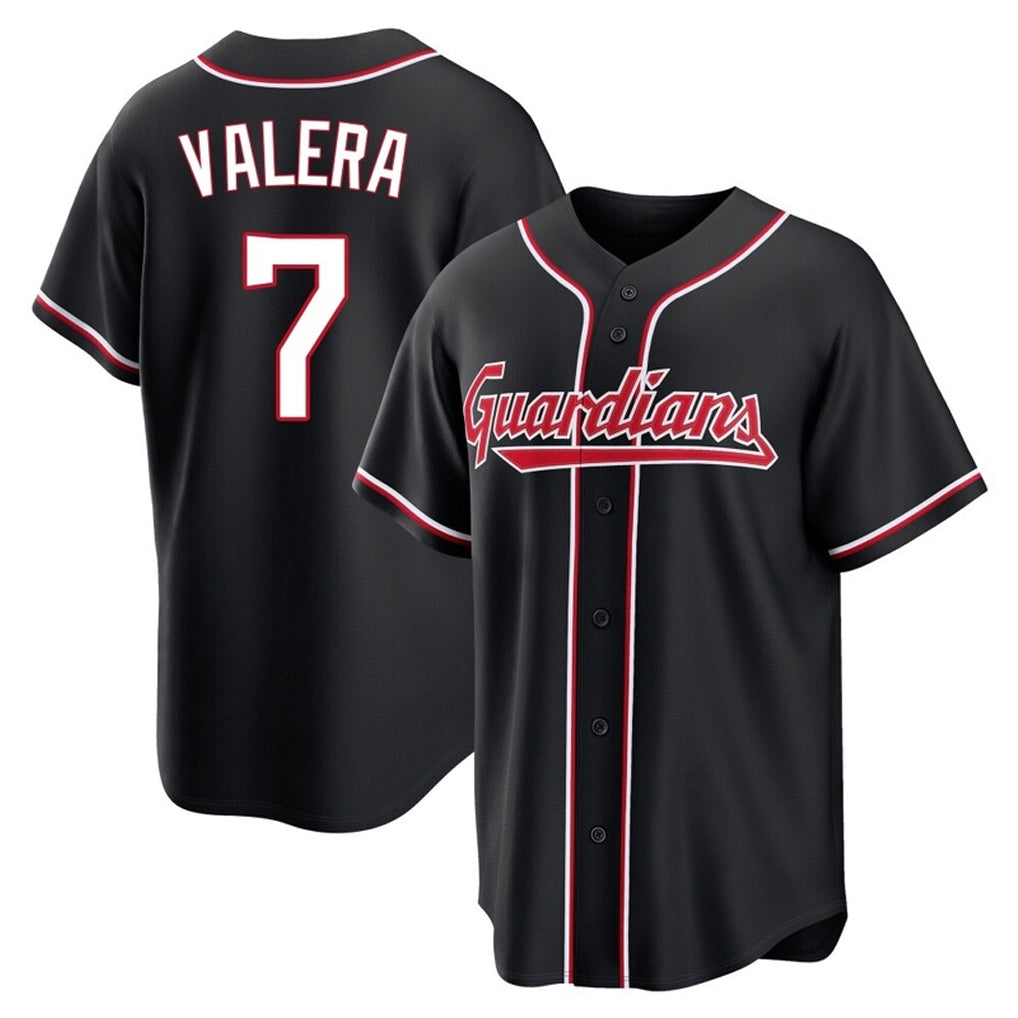 Friene C.Guardians #7 George Valera Player Black Fashion Out Home Game Stitched Jerseys