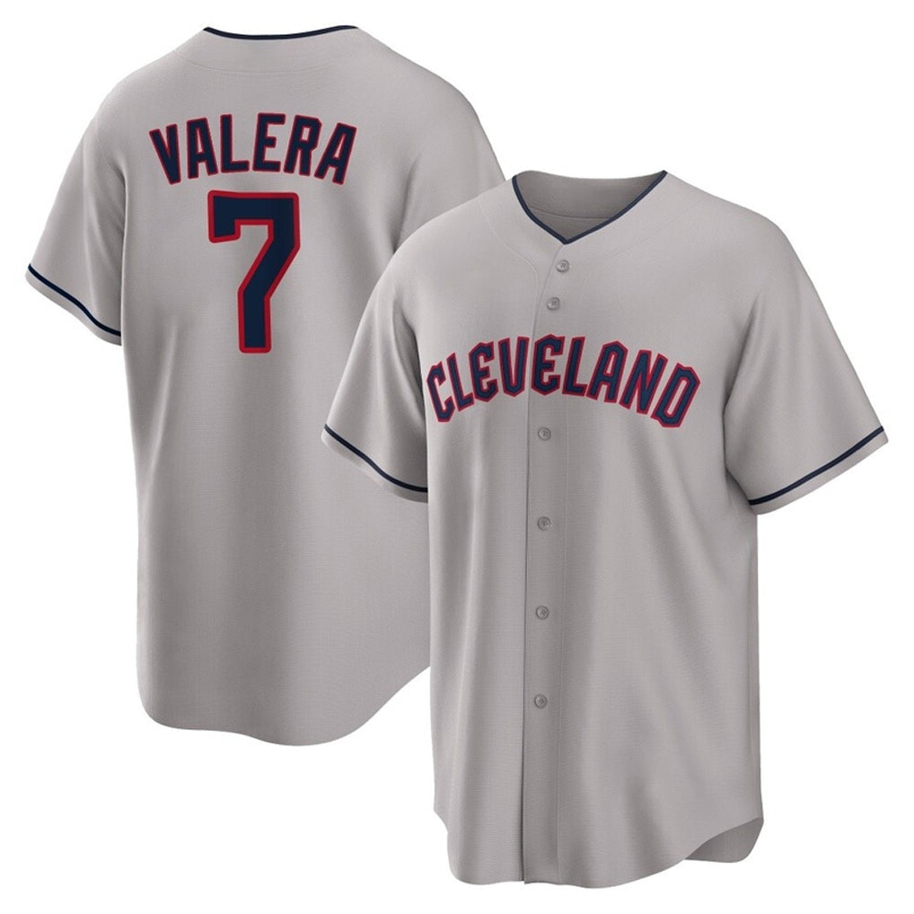 Friene C.Guardians #7 George Valera Player Gray Game Home Stitched Jerseys