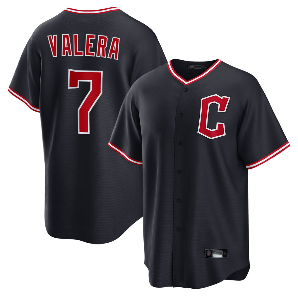 Friene C.Guardians #7 George Valera Player Navy Home Game Stitched Jerseys
