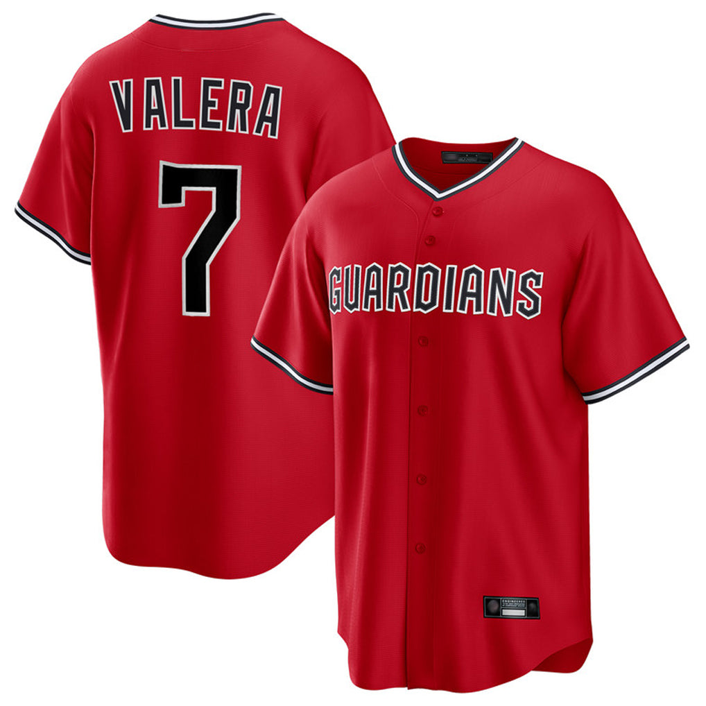 Friene C.Guardians #7 George Valera Player Red Home Game Stitched Jerseys
