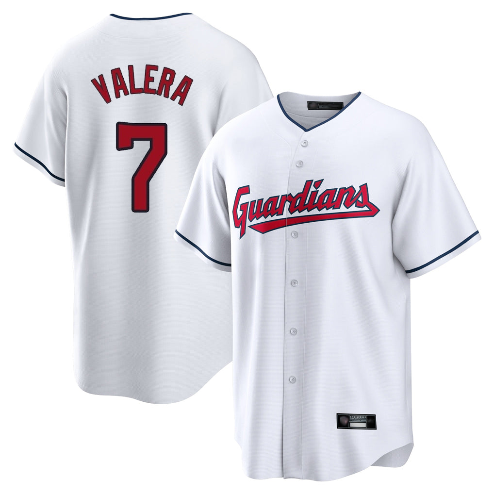 Friene C.Guardians #7 George Valera Player White Home Game Stitched Jerseys