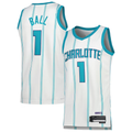 Friene C.Hornets #1 LaMelo Ball  White Swingman Jerseys - Association Edition