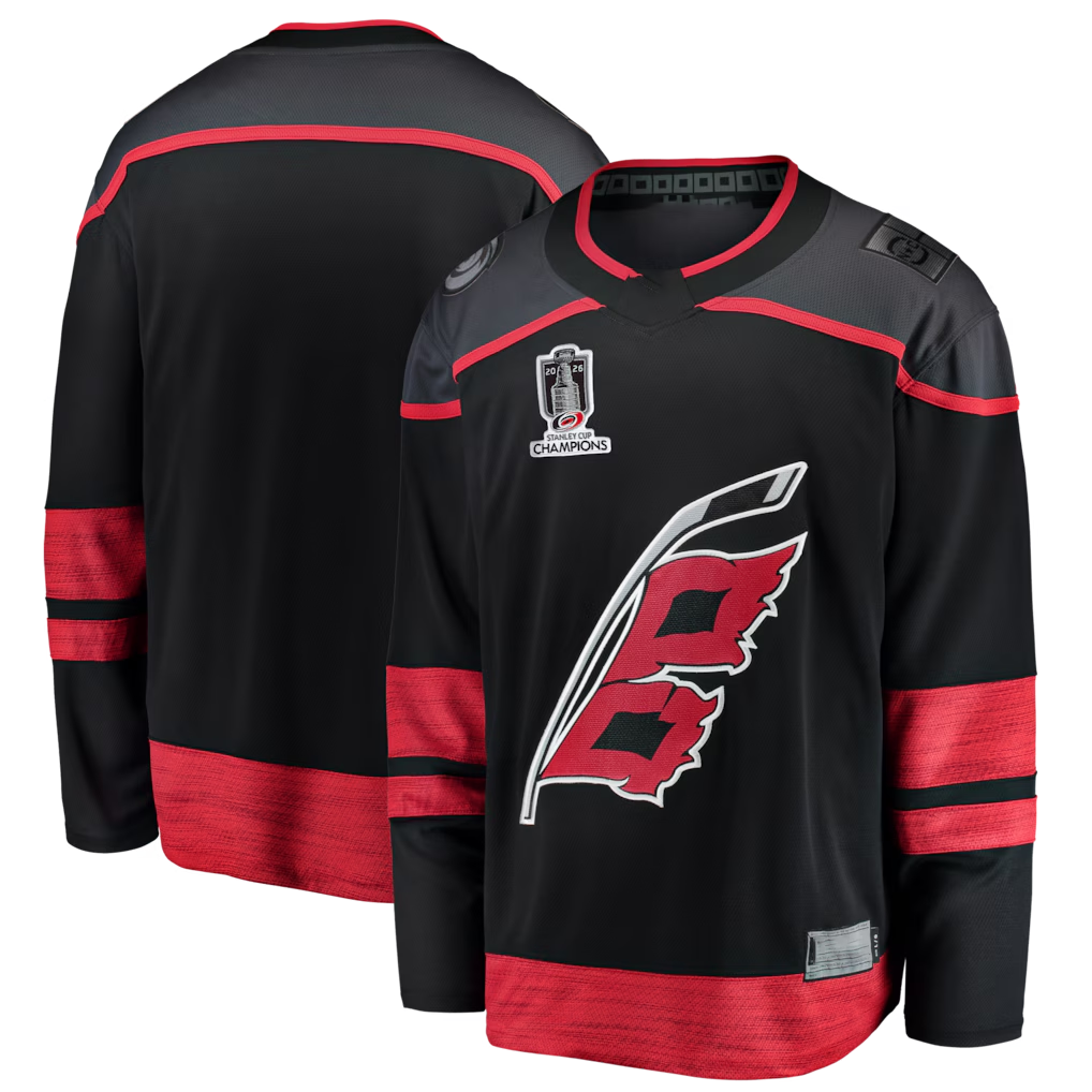Friene C.Hurricanes Black 2026 Stanley Cup Champions Home Breakaway Stitched Jerseys