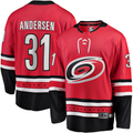 Friene C.Hurricanes #31 Frederik Andersen Red Alternate Breakaway Player Stitched Jerseys